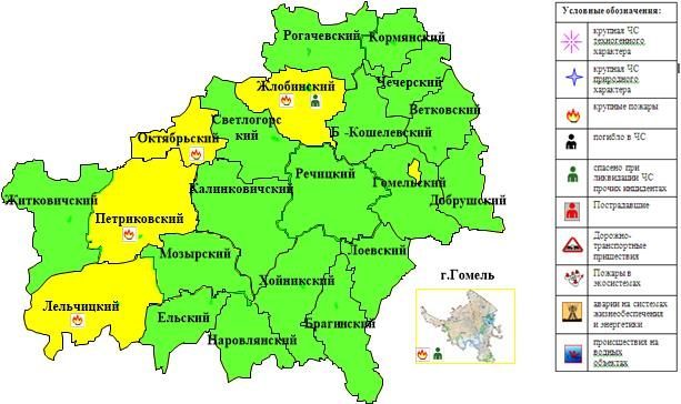 За сутки в Гомельской области зарегистрировано 5 пожаров, спасён 1 человек