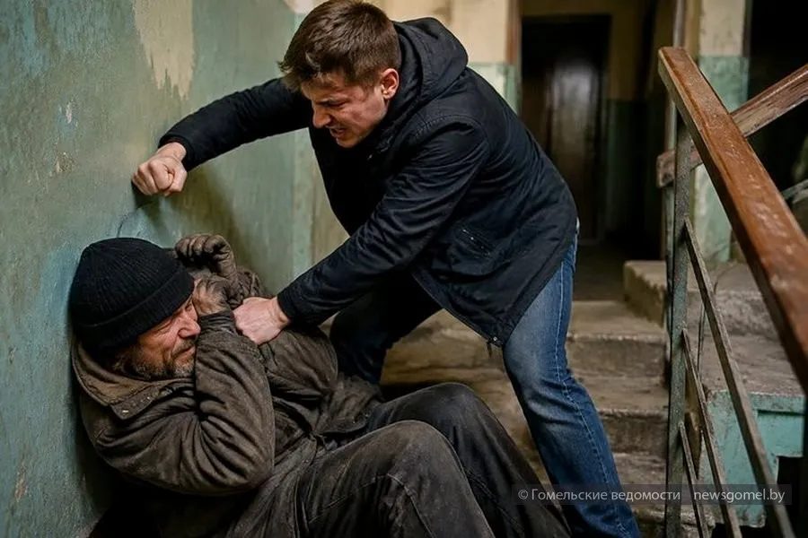 В Гомеле нетрезвого мужчину оштрафовали за избиение бездомного в подъезде