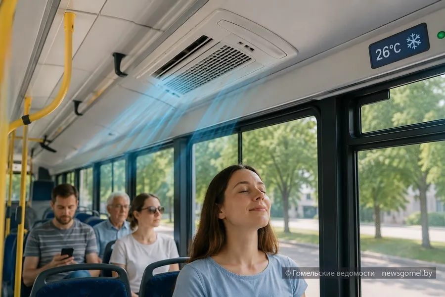 Кондиционеры в гомельском транспорте включают при температуре выше 20 градусов