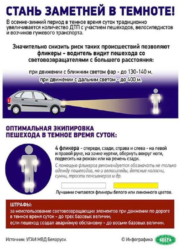 Носите фликеры: как защитить ребёнка на дороге осенью