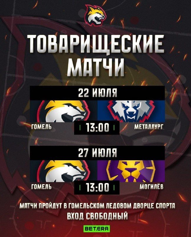 ХК «Гомель» сыграет товарищеские матчи перед Кубком Салея