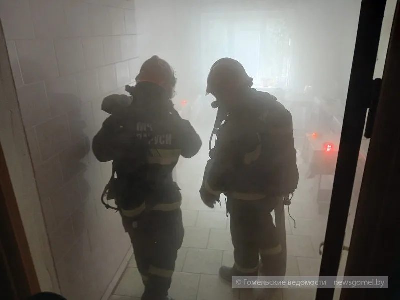 В Гомеле прошли учения по ликвидации пожара в общежитии