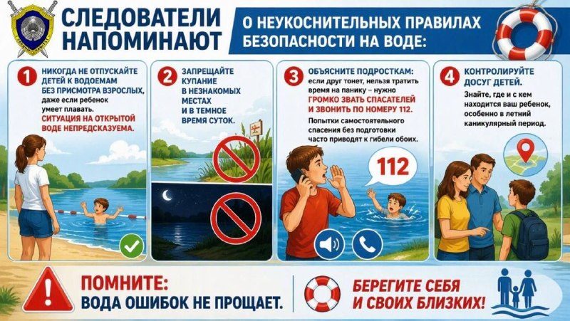 Правила безопасности на воде для детей и подростков