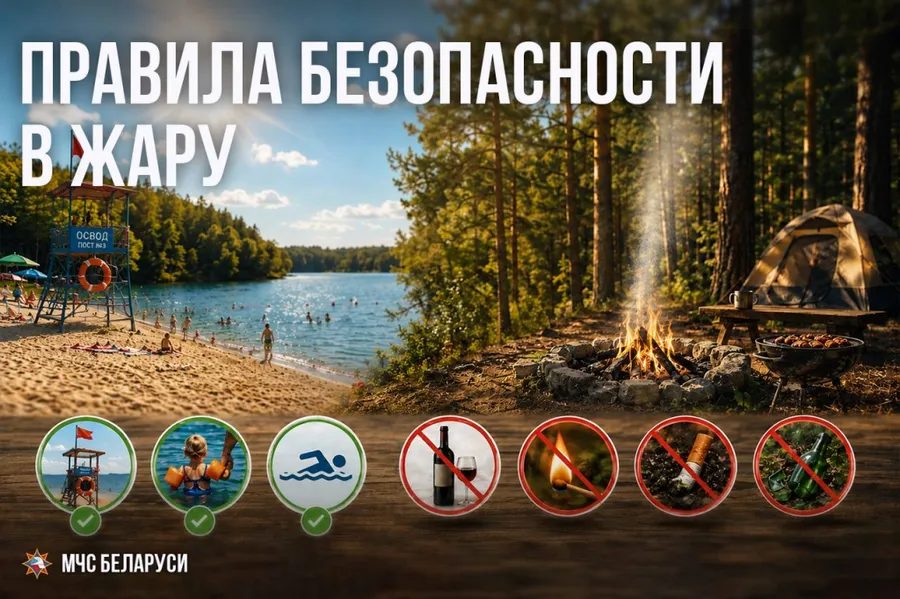 МЧС напоминает о безопасности в жару