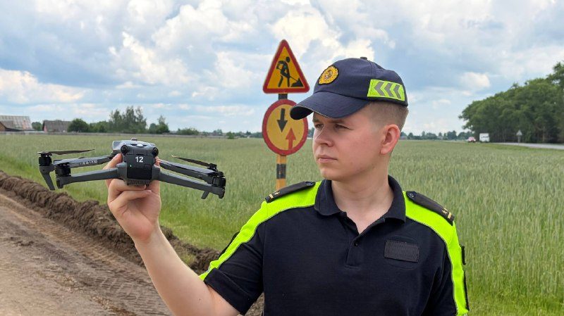 ГАИ использовала беспилотники для контроля нарушений на дорогах Гомельского района