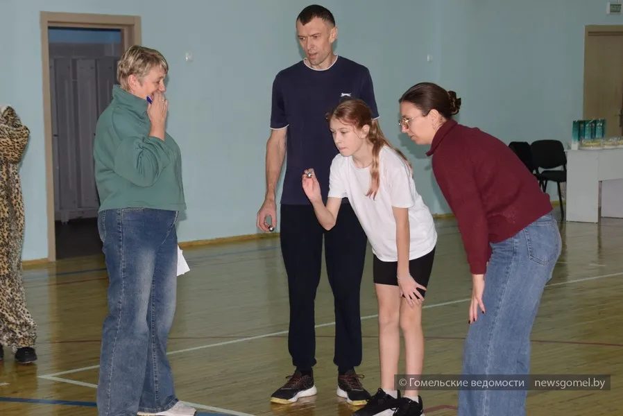 В Гомеле пятиклассники соревновались вместе с папами