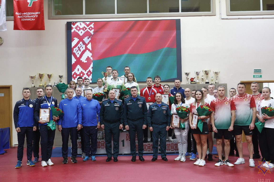 Спасатели Гомельщины завоевали бронзу на чемпионате МЧС по настольному теннису