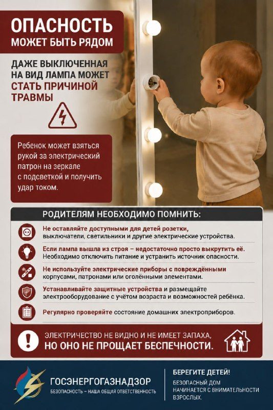 Декоративное освещение в доме — опасность для детей