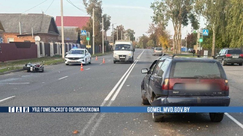В Жлобине мотоциклист не справился с управлением и попал в реанимацию