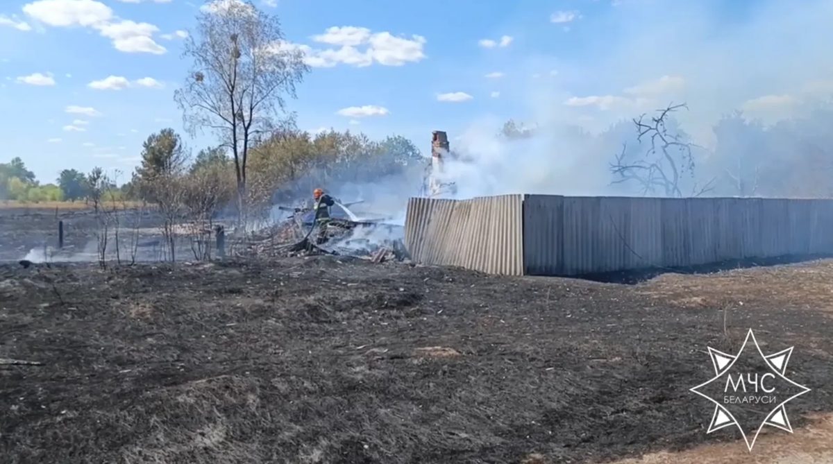 В Петриковском районе спасатели потушили пожар в деревне Багримовичи