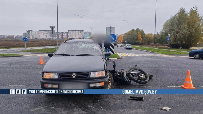 За выходные четыре ДТП: в Мозыре и Гомеле пострадали мотоциклисты