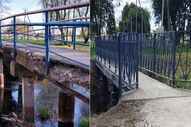 В Гомельской области отремонтировали мост и дорогу после обращения в КГК