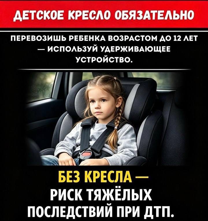 С 19 по 20 августа ГАИ проверит соблюдение правил перевозки детей в машинах