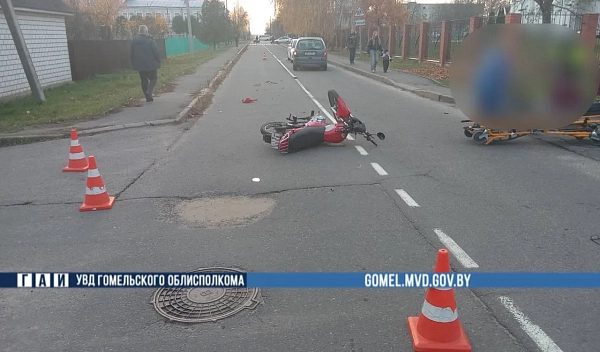 16-летний мотоциклист пострадал в ДТП в Рогачёве