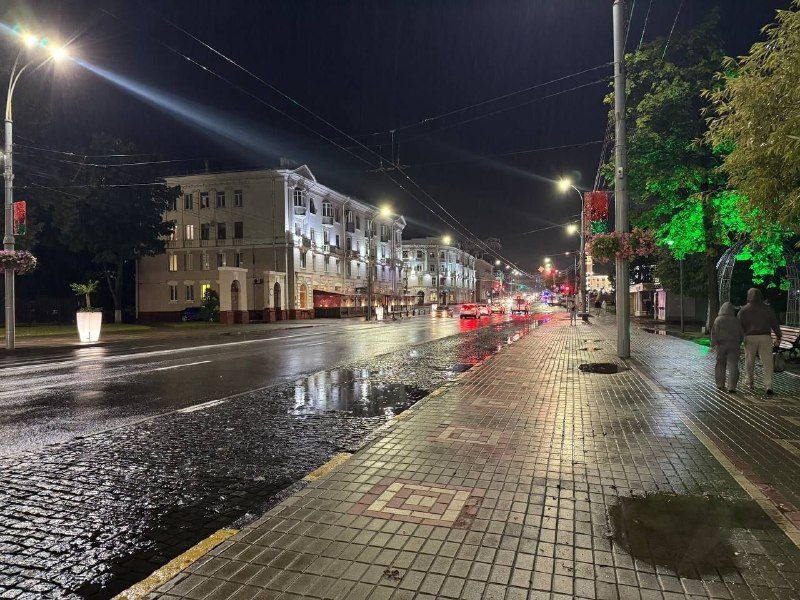После ливня восстановлено движение на улицах Гомеля